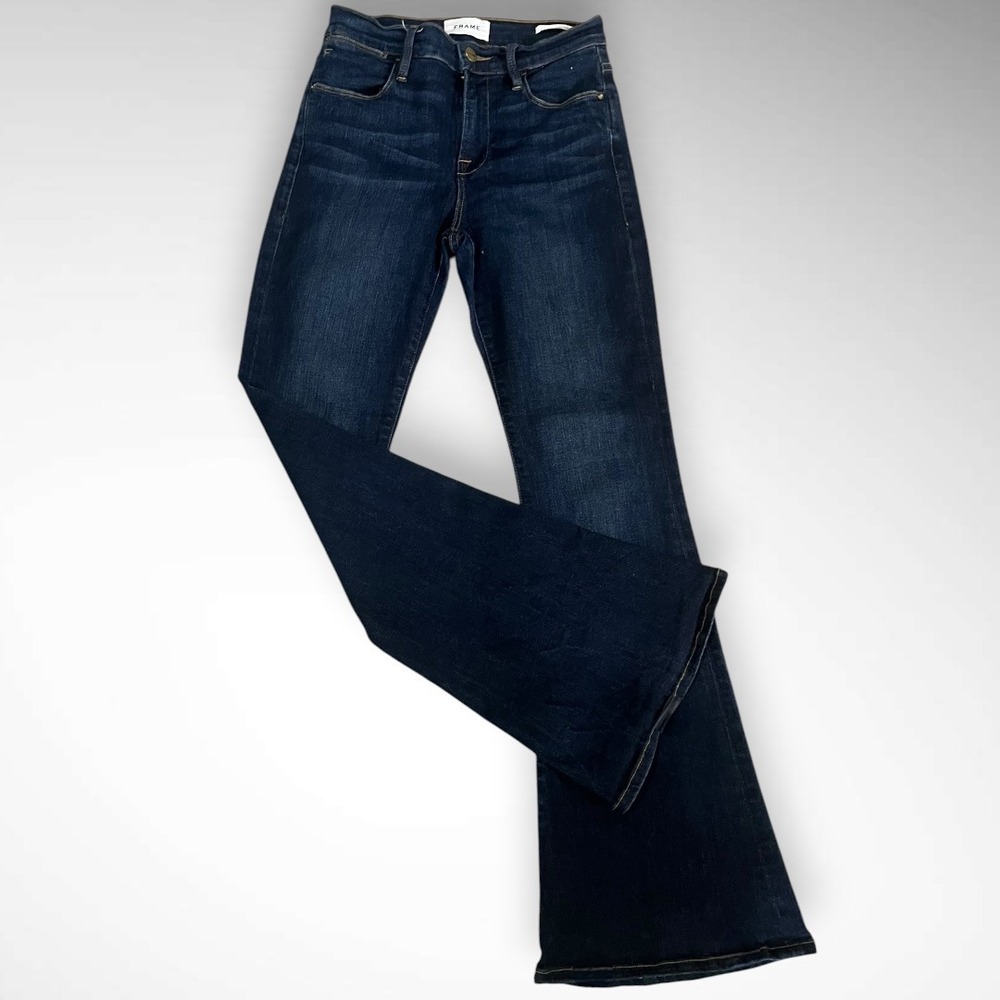 FRAME Like New Dark Wash Le Pixie High Flare Jeans Size 26